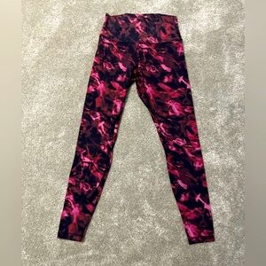 lululemon athletica Pink and Black Leggings